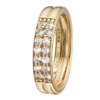 Christina Eternity Topaz ring – forgyldt sølv